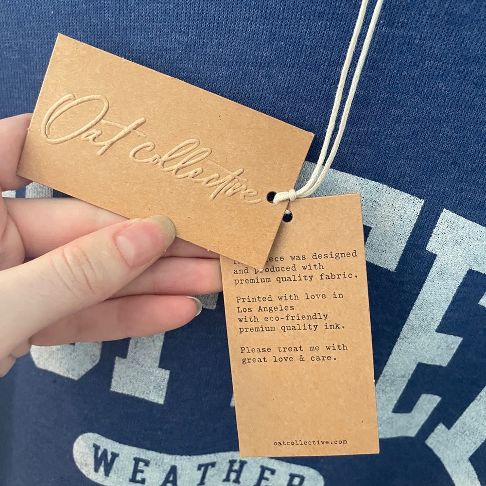 Coffee Weather Navy Crewneck Sweatshirt - Picture 4 of 5